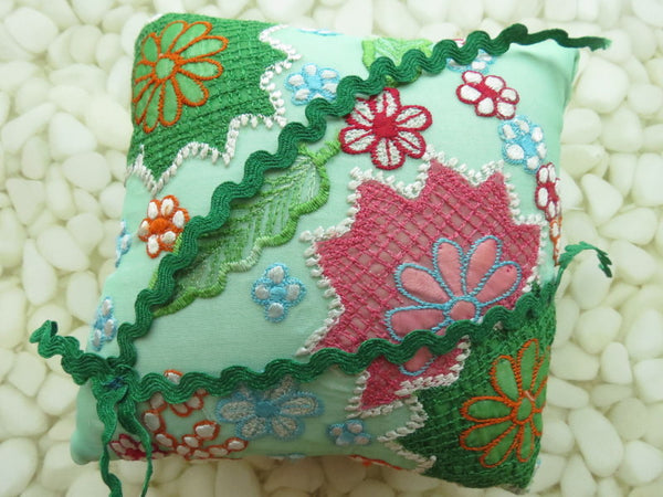 Beautifully detailed Embroidered Ring Bearer Pillow