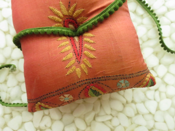 Beautifully detailed Embroidered Ring Bearer Pillow