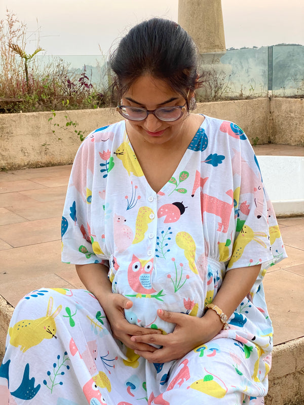 My Baby Zoo in White Maternity