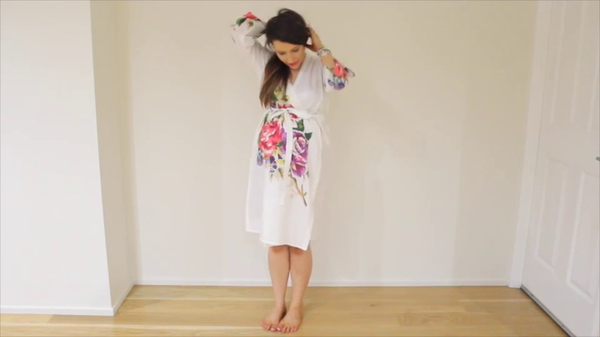 Heart Cutout Robe Back Buttoned Maternity Hospital Gown