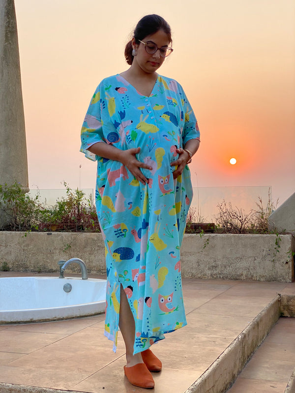 My Baby Zoo in Light Blue Maternity