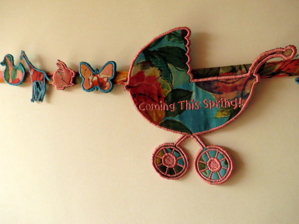 Animals theme Baby Carriage Maternity Sash