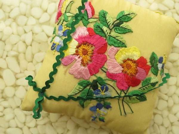 Beautifully detailed Embroidered Ring Bearer Pillow