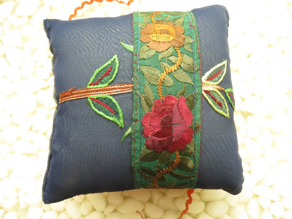 Beautifully detailed Embroidered Ring Bearer Pillow