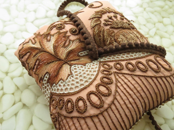 Beautifully detailed Embroidered Ring Bearer Pillow