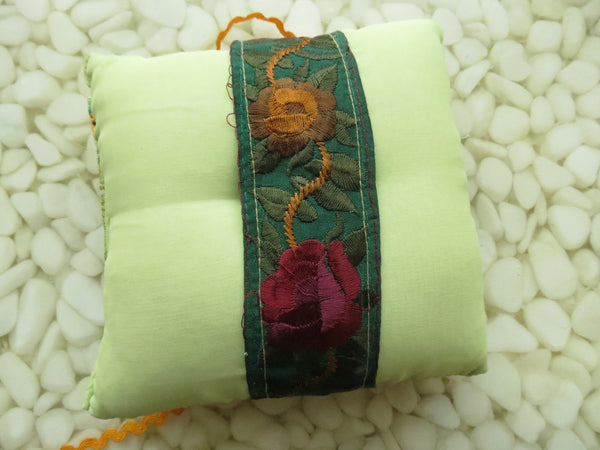 Beautifully detailed Embroidered Ring Bearer Pillow