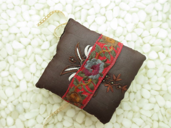 One of a kind embroidered Ring Bearer Pillow