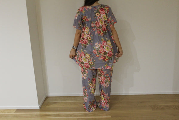 Maternity 2 Piece Pajama Set - Maternity Sleepwear