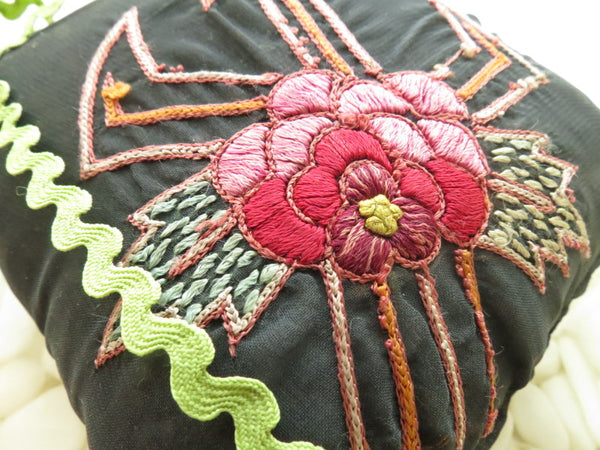 One of a kind embroidered Ring Bearer Pillow