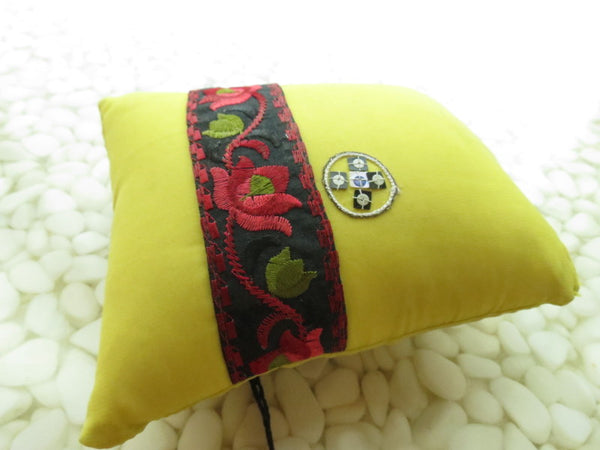Beautifully detailed Embroidered Ring Bearer Pillow
