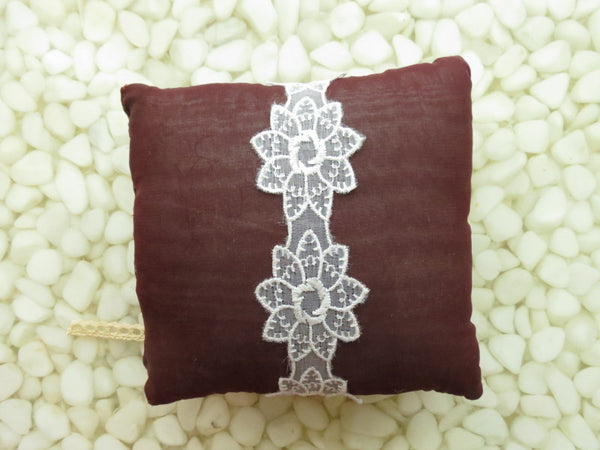 One of a kind embroidered Ring Bearer Pillow