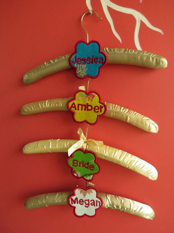 Baby Name Floral Emblems - Personalized Hangers