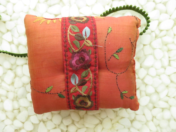 Beautifully detailed Embroidered Ring Bearer Pillow