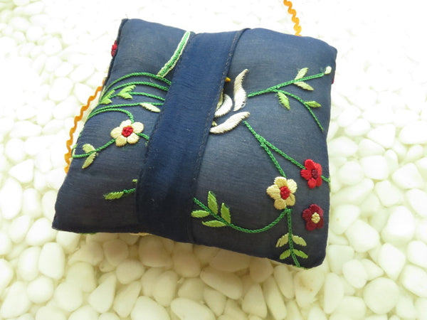 One of a kind embroidered Ring Bearer Pillow