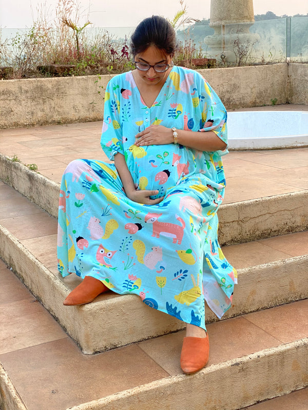 My Baby Zoo in Light Blue Maternity