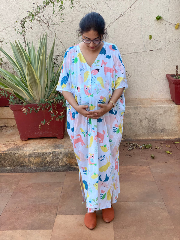 My Baby Zoo in White Maternity