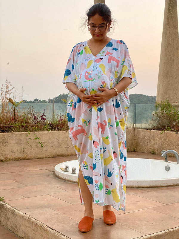 My Baby Zoo in White Maternity