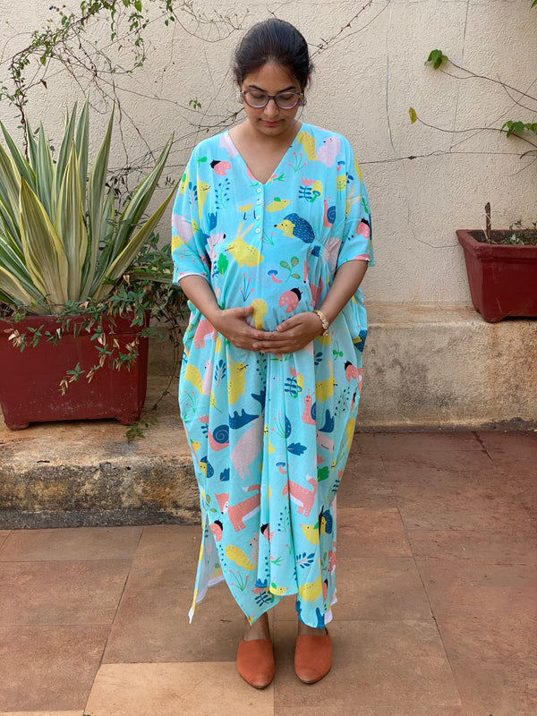 My Baby Zoo in Light Blue Maternity