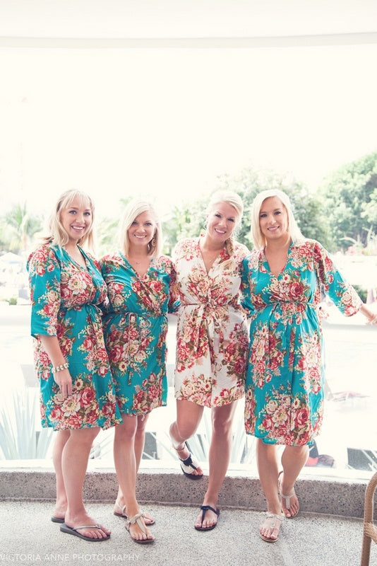 Teal Bridesmaids Robes