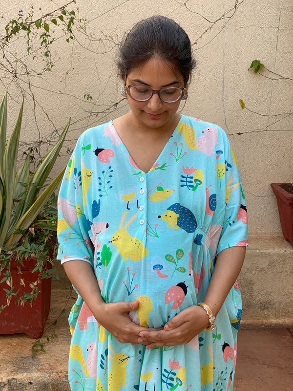 My Baby Zoo in Light Blue Maternity