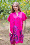 Magenta Sunshine Style Caftan in Abstract Floral Pattern