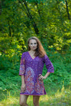 Wine Sun and Sand Style Caftan in Abstract Floral Pattern