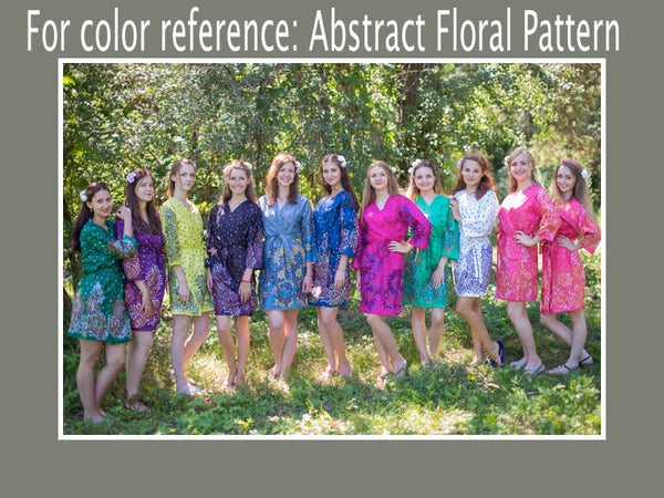 Dark Blue Best of both the worlds Style Caftan in Abstract Florals Pattern