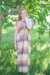 Yellow Beach Days Style Caftan in Abstract Geometric Pattern