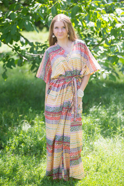 Yellow Best of both the worlds Style Caftan in Abstract Geometric Pattern|Yellow Best of both the worlds Style Caftan in Abstract Geometric Pattern|Yellow Best of both the worlds Style Caftan in Abstract Geometric Pattern