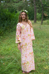 Pink The Unwind Style Caftan in Flower Rain Pattern