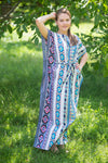 Gray Divinely Simple Style Caftan in Aztec Geometric Pattern