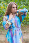 Blue Shape Me Pretty Style Caftan in Batik Watercolor Pattern