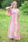 Raspberry I Wanna Fly Style Caftan in Batik Watercolor Pattern