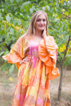 Yellow Pretty Princess Style Caftan in Batik Watercolor Pattern
