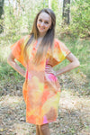 Yellow Sunshine Style Caftan in Batik Watercolor Pattern