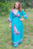 Teal Button Me Down Style Caftan in Big Butterfly Pattern|Teal Button Me Down Style Caftan in Big Butterfly Pattern|Big Butterfly