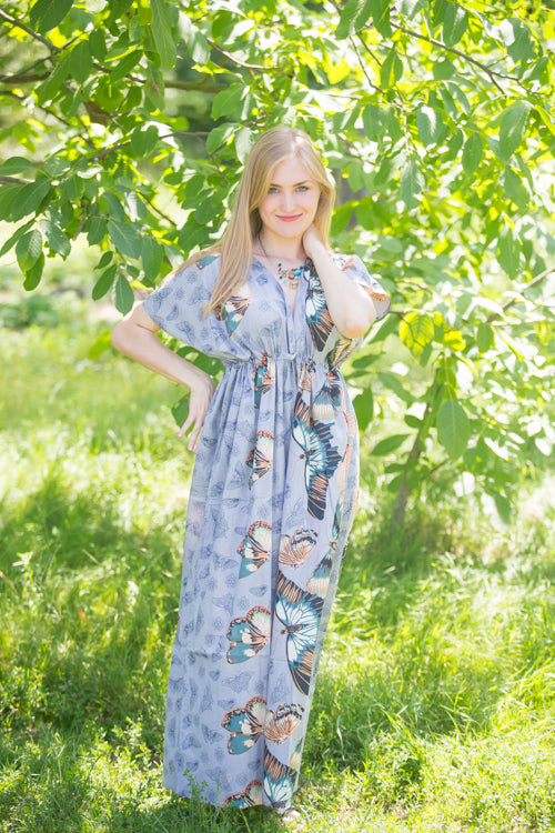 Gray Beach Days Style Caftan in Butterfly Baby