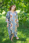 Gray The Glow-within Style Caftan in Butterfly Baby Pattern