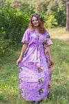 Lilac Timeless Style Caftan in Butterfly Baby Pattern