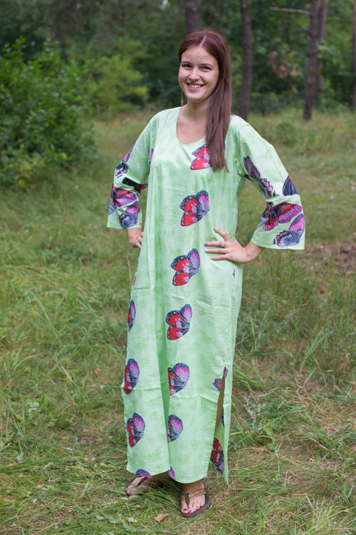 Mint The Unwind Style Caftan in Butterfly Baby Pattern