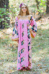 Pink Fire Maiden Style Caftan in Butterfly Baby Pattern
