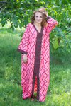 Coral The Glow-within Style Caftan in Chevron Pattern