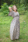Gray I Wanna Fly Style Caftan in Chevron Pattern