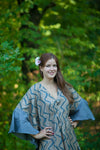 Gray Ballerina Style Caftan in Chevron