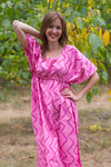 Pink Side Strings Sweet Style Caftan in Chevron Pattern