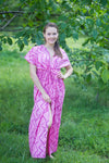 Pink Beach Days Style Caftan in Chevron