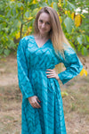 Teal Shape Me Pretty Style Caftan in Chevron Pattern
