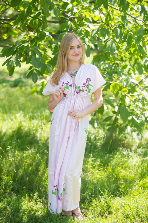 Pink Beach Days Style Caftan in Climbing Vines|Pink Beach Days Style Caftan in Climbing Vines|Climbing Vines