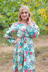 Mint Shape Me Pretty Style Caftan in Cute Bows Pattern