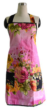 Pink Floral Full Apron